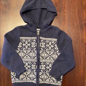 OshKosh zip up sweater, size 4T